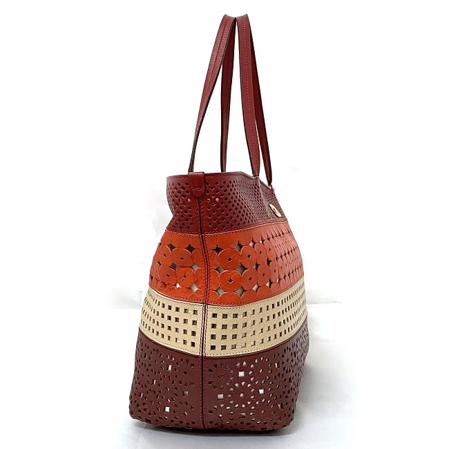 サルヴァトーレ フェラガモ トートバッグ レッド ベージュ