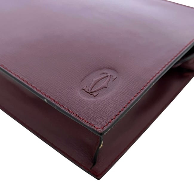 カルティエ セカンドバッグ ボルドー マスト 美品 クラッチバッグ