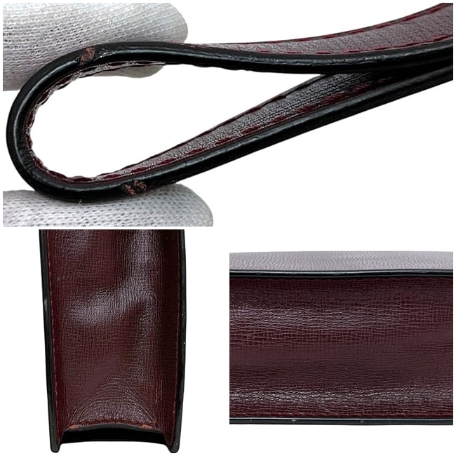 カルティエ セカンドバッグ ボルドー マスト 美品 クラッチバッグ