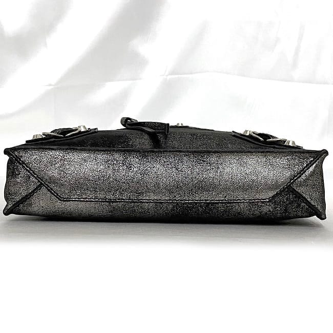 バレンシアガ ショルダーバッグ ec-22390 メタリック シルバー