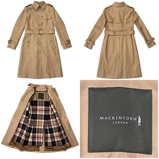 マッキントッシュ トレンチコート ベージュ 美品 38 クリーニング済み
