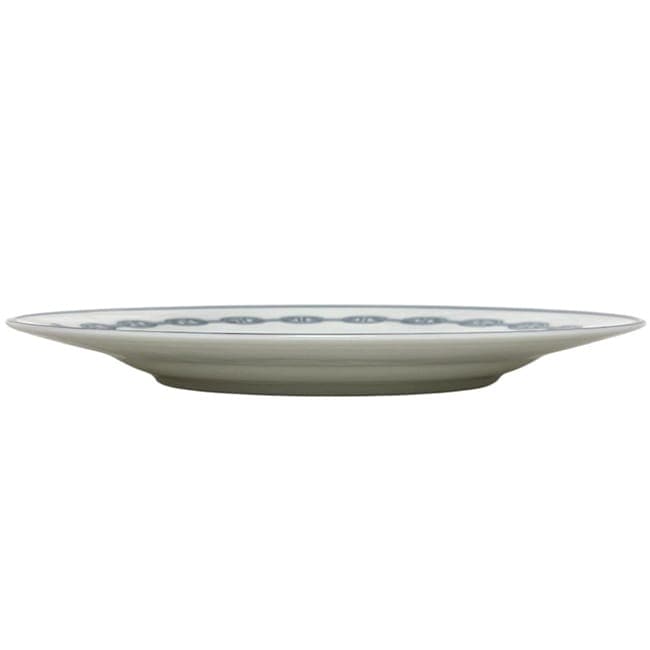 エルメス 皿 ホワイト ブルー シェーヌダンクル 美品 丸皿 22cm 陶器