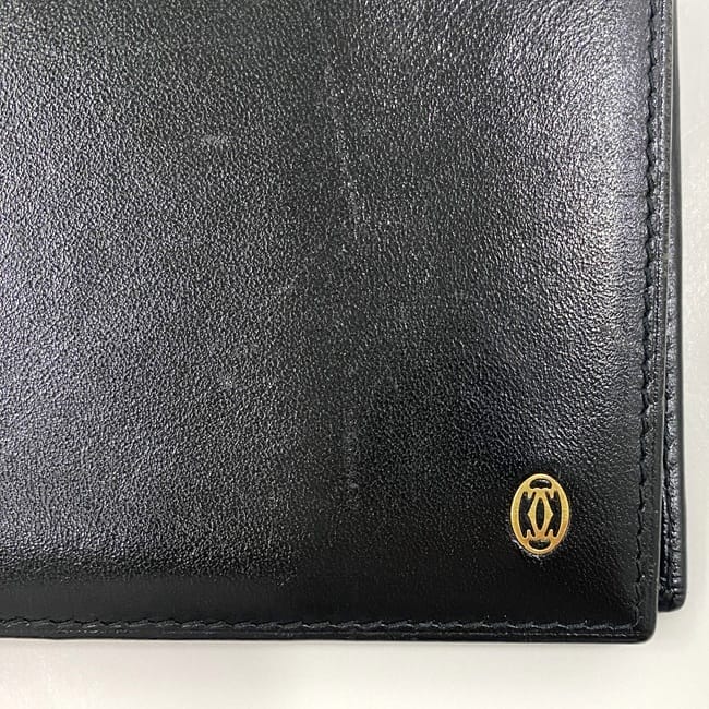 カルティエ 二つ折り 財布 ec-23761 ブラック パシャ 美品