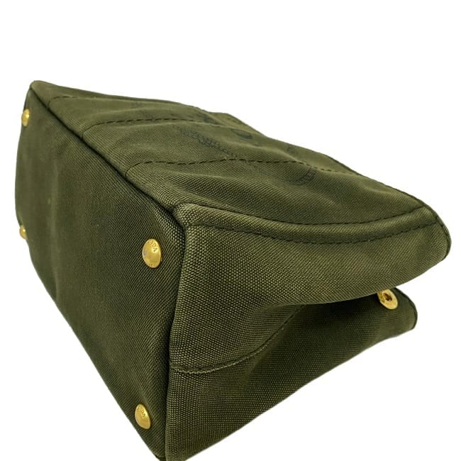 プラダ 2way トートバッグ カーキ グリーン MILITARE カナパ