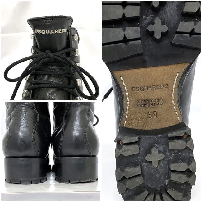 ディースクエアード ショートブーツ ブラック 82 AB407 メンズ 美品