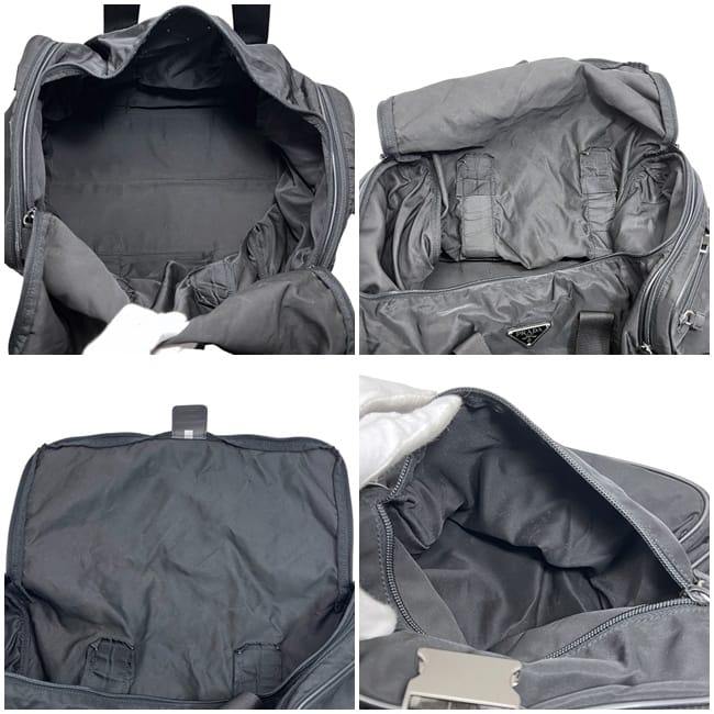 プラダ 2way ボストンバッグ SACCA DA VIAGGIO IN TESSUTO ブラック