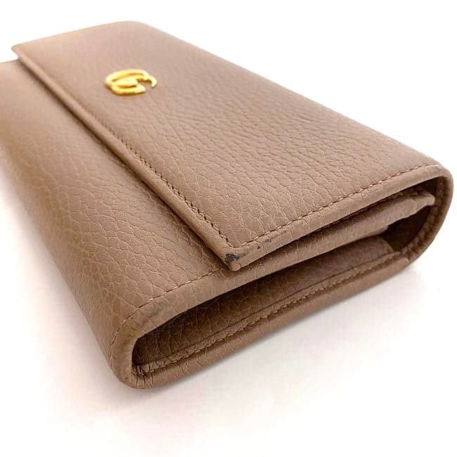 グッチ 二つ折り 長財布 ピンク ベージュ GG マーモント 456116 財布