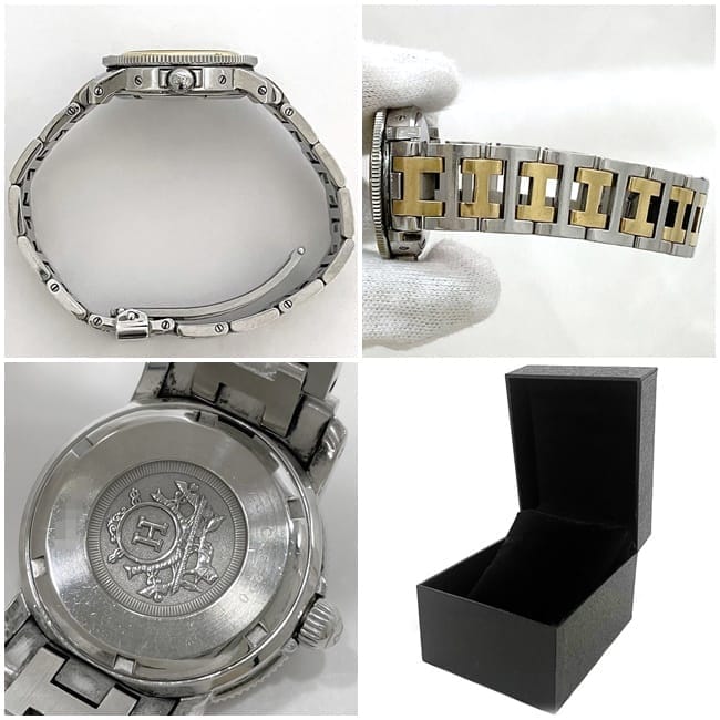 エルメス 腕時計 クリッパー ダイバー f-23363 ホワイト シルバー