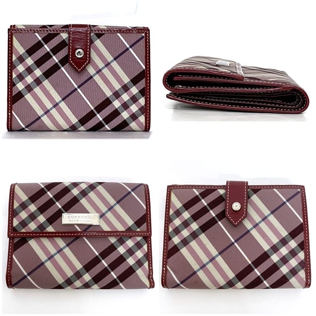 BURBERRY バーバリー 財布　ピンク　チェック　二つ折り BURBERRY バーバリー 財布 ピンク チェック 二つ折り - メルカリ