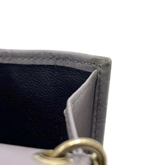 グッチ 二つ折り 財布 パープル マイクロシマ 232579 Wホック 美品