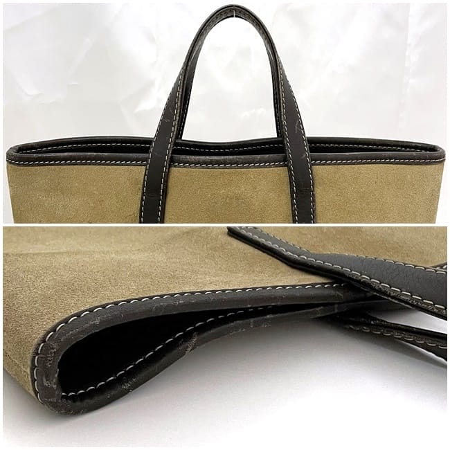 ロエベ トートバッグ ec-23290 ベージュ ブラウン アナグラム 美品