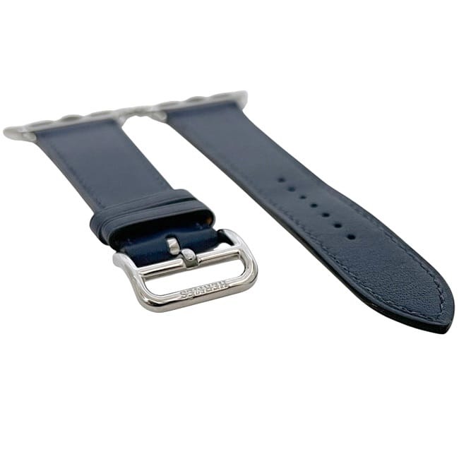 エルメス アップルウォッチ 替えバンド ネイビー 美品 40mm用 レザー