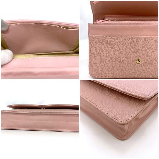 シャネル チェーン ショルダーウォレット f-21930 ピンク ココマーク A13509 美品 クロスボディ キャビアスキン 中古 8番台 CHANEL グレインカーフスキン フラップ ホック ロゴ 財布 人気 定番 女性 レディース 上品 エレガント ブランド 本物 鑑定済み シャネル チェーン ショルダーウォレット f-21930 ピンク ココマーク