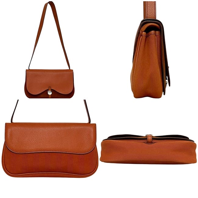 エルメス セミショルダーバッグ コロラド PM オレンジ 美品 レザー