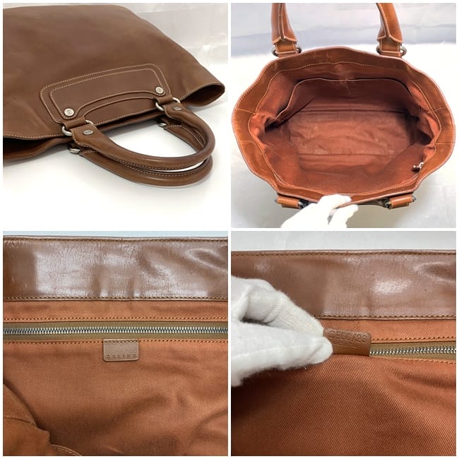 セリーヌ トートバッグ ブギーバッグ ec-23360 ブラウン ラージ レザー