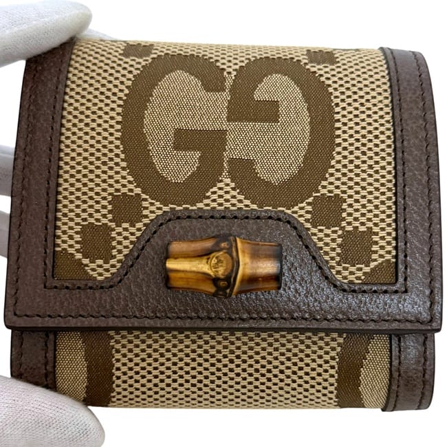 GUCCI 二つ折り財布 GGキャンバス バンブー金具 楽天市場】【バッグ】GUCCI グッチ GGキャンバス バンブー 2WAY