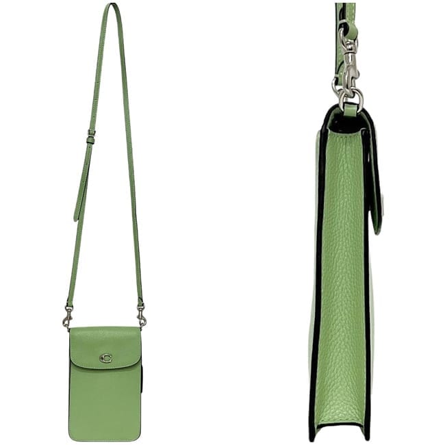 コーチ ショルダーバッグ ライトグリーン CH815 美品 レザー 中古