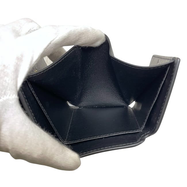 バレンシアガ 三つ折り 財布 ブラック エブリデイ 593813 美品 レザー