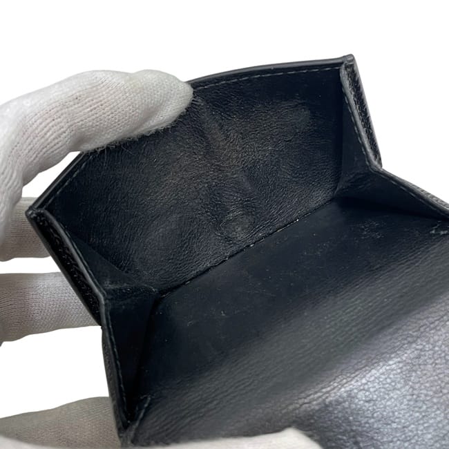 バレンシアガ 三つ折り 財布 ブラック エブリデイ 593813 美品 レザー