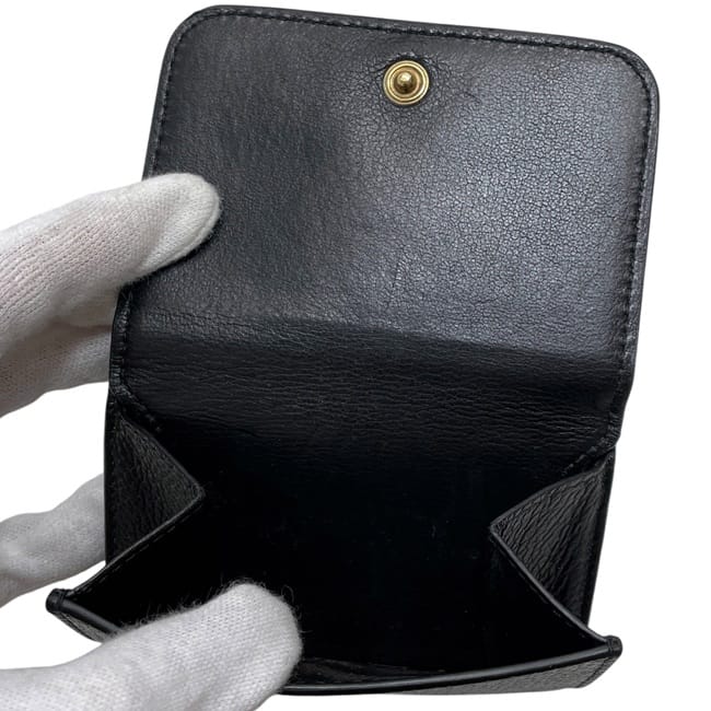 バレンシアガ 三つ折り 財布 ブラック エブリデイ 593813 美品 レザー