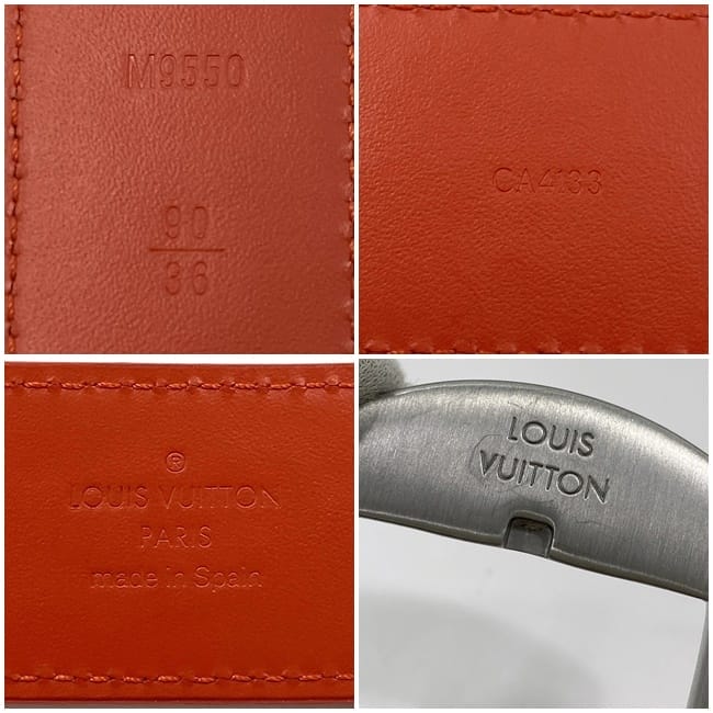 ルイ ヴィトン ベルト サンテュール デトロイト f-22533 オレンジ