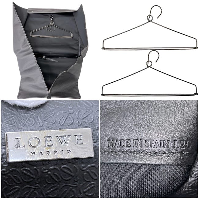 ロエベ ガーメント ケース ブラック アナグラム 衣装バッグ レザー