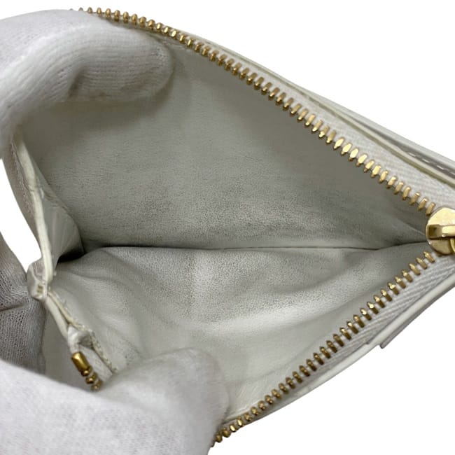 ボッテガヴェネタ コインケース ホワイト カセット 679843 小銭入れ