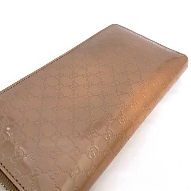 美品 GUCCI レザー エナメル 長財布 マイクロ GG ラウンドファスナー Amazon.co.jp: グッチ財布 GUCCI GG柄マイクログッチシマレザー