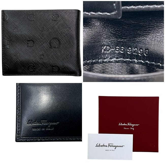 サルヴァトーレ フェラガモ 二つ折り 財布 ブラック ガンチーニ KD 66