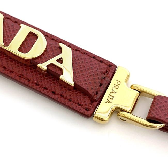中古】 プラダ PRADA カードケース ゴールド金具 ロゴ 美品