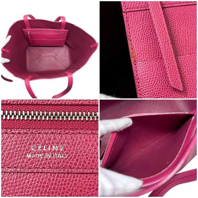 セリーヌ トートバッグ カバファントム スモール ピンク 大容量 レザー