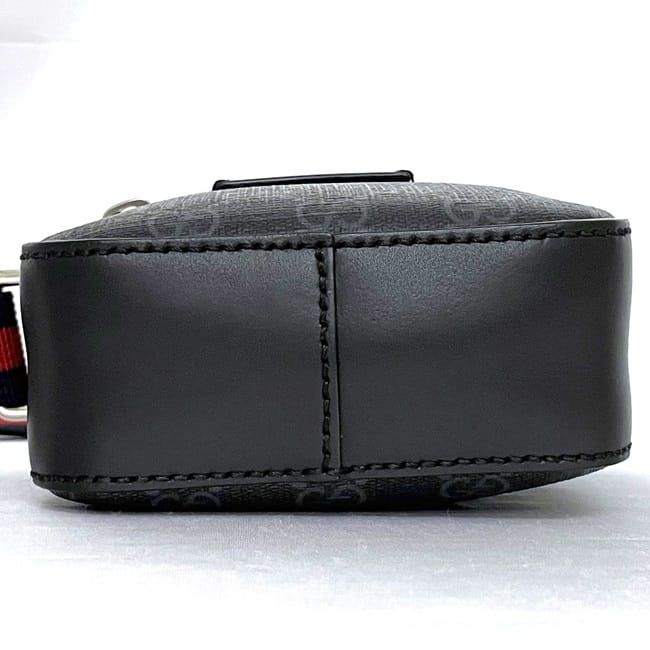 グッチ ショルダーバッグ グレー ブラック GGスプリーム 598103 f