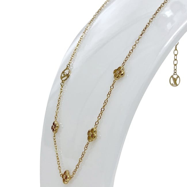 ルイ ヴィトン ネックレス フラワーフル ゴールド モノグラムフラワー