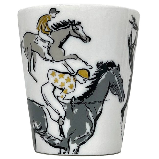 HERMES エルメス銀座10周年 馬柄陶器キャンド ルホルダー エルメス キャンドル ホワイト グレー 銀座10周年 アニバーサリー記念