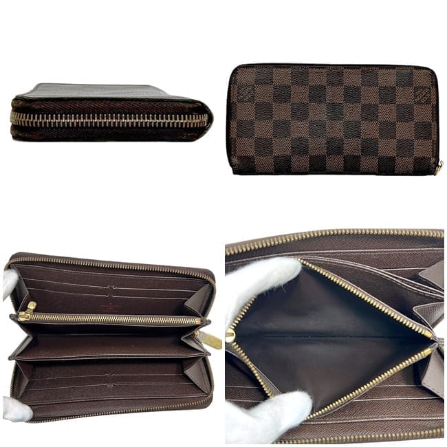 LOUIS VUITTON ダミエ・エベヌ 長財布 ルイヴィトン ダミエ エベヌ ジッピーウォレット・ヴェル