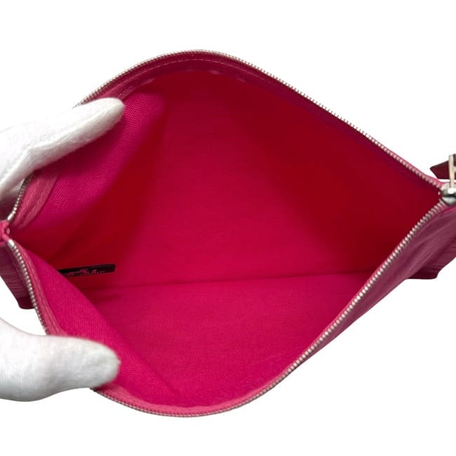 エルメス ポーチ ヨッティングポーチ GM ピンク 美品 コットン 100