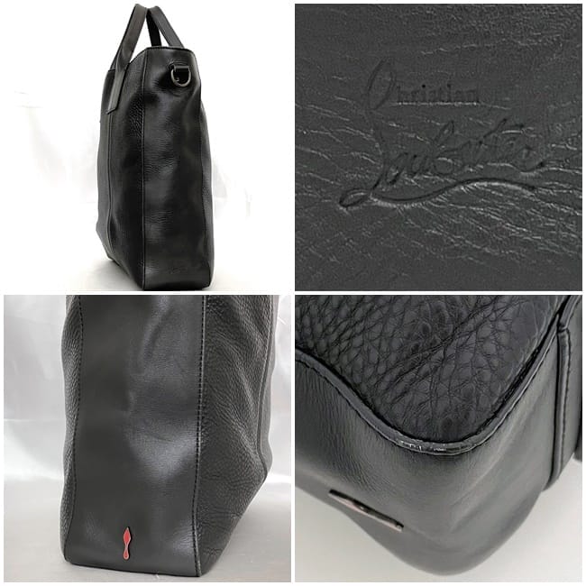 クリスチャン ルブタン 2way トートバッグ ブラック レッド 美品