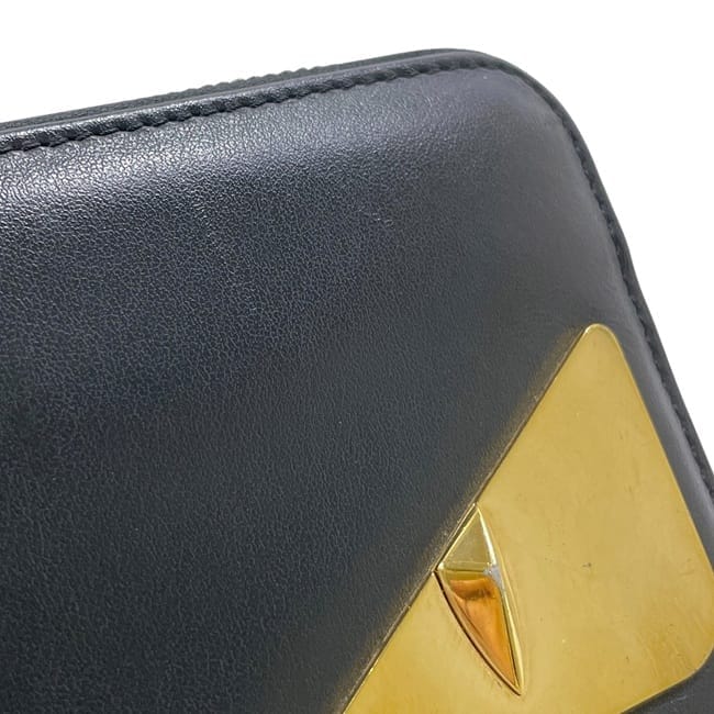 フェンディ ラウンドファスナー 長財布 ブラック バグズ 7M0210 財布