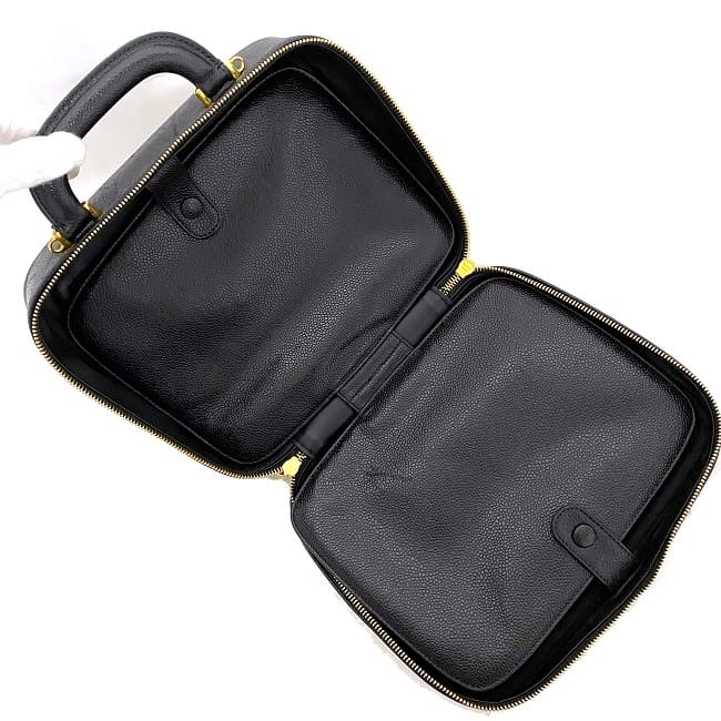 シャネル ハンドバッグ バニティ バッグ ブラック ゴールド ココマーク