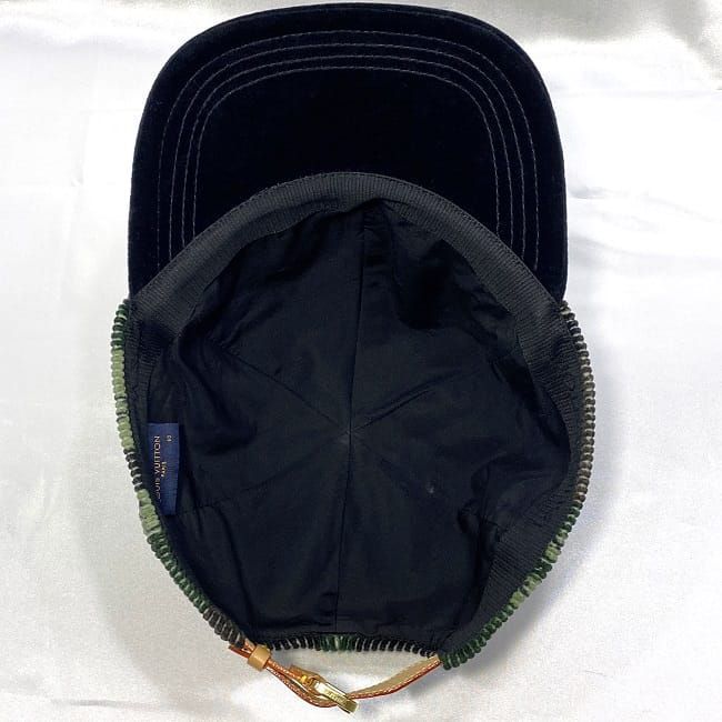 【美品】LOUISVUITTON　カムフラ柄キャップ　迷彩　コーデュロイ　60 美品】LOUISVUITTON カムフラ柄キャップ 迷彩 コーデュロイ 60