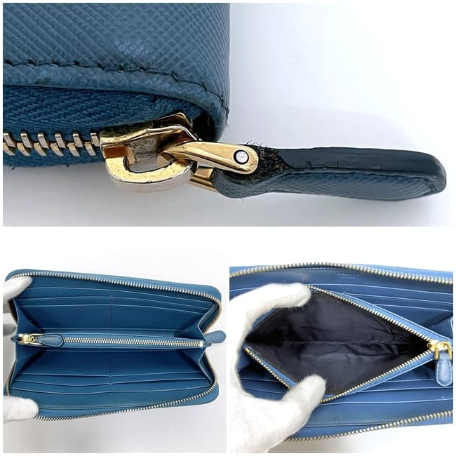 PRADA 青 レザー 長財布 カードケース付き　値引き交渉大歓迎です。 PRADA 青 レザー 長財布 カードケース付き 値引き交渉大歓迎です。