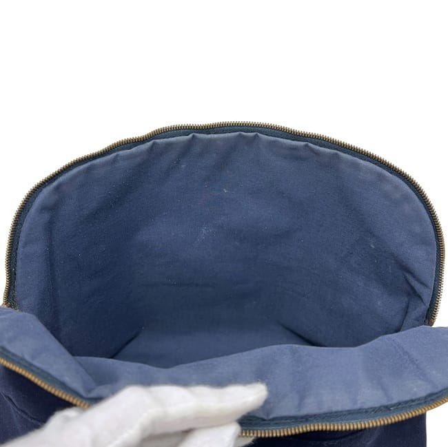 エルメス ポーチ GM ネイビー ボリード クラッチバッグ コットン