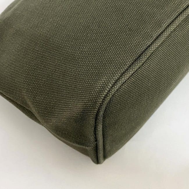 プラダ ポーチ ec-22082 カーキ カナパ 1N1857 美品 キャンバス 中古