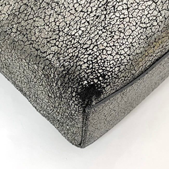 ジミーチュウ トートバッグ ec-22610 メタリックシルバー 美品 レザー