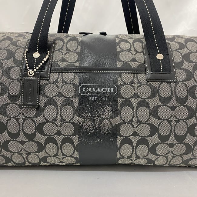 COACH シグネチャー ボストンバッグ 旅行用バッグ型番：F77278 コーチ ボストンバッグ ec-23391 グレー ブラック シグネチャー F77278