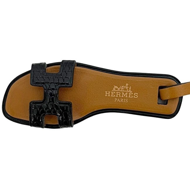 エルメス チャーム オランナノ ブラウン ブラック 美品 レザー 中古