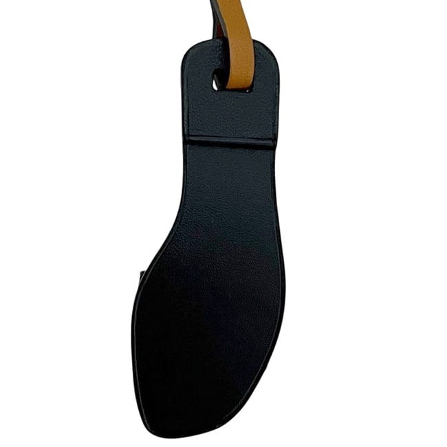 エルメス チャーム オランナノ ブラウン ブラック 美品 レザー 中古