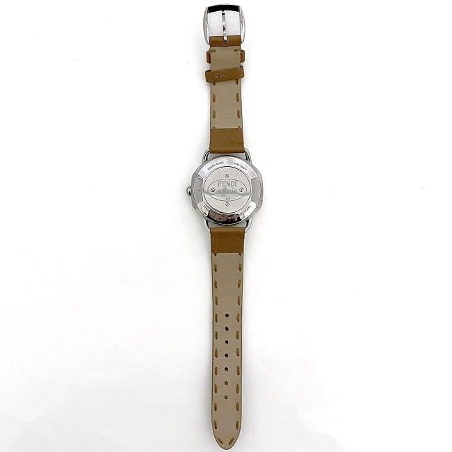 フェンディ 腕時計 f-22251 ホワイトシェル ブラウン シルバー  