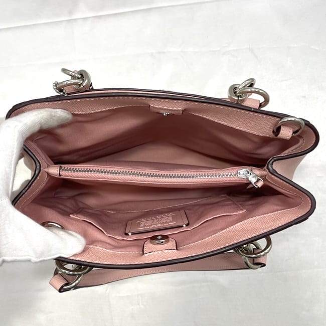 コーチ 2way バッグ ec-23157 ピンク F67091 美品 レザー 中古 COACH