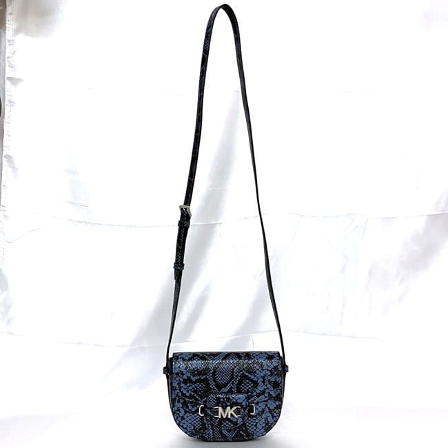 マイケルコース ショルダーバッグ ec-21000 ブルー パイソン柄